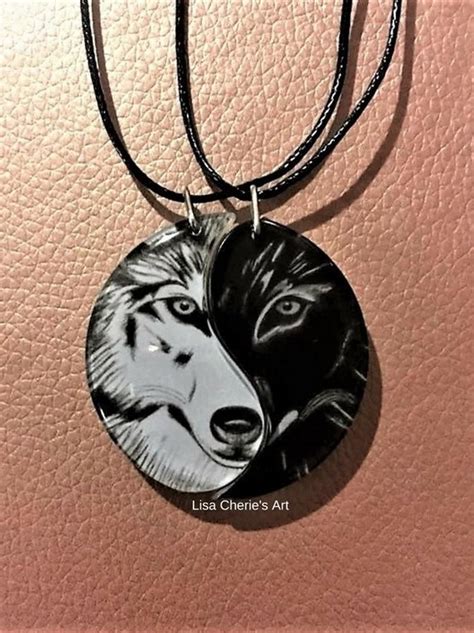 wolf necklace for women|wolf friendship necklace.